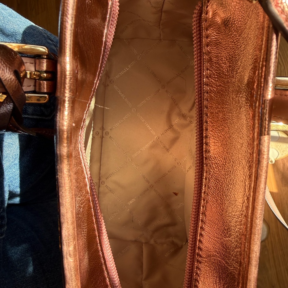 Michael Kors Shiny Copper Tote Bag - Picture 9 of 9